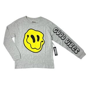 NWT ‘Good Vibes’ Long Sleeve Top Gray 8